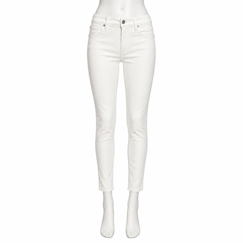 J Brand Alana High Rise Cropped Skinny Jeans - White - Size 26